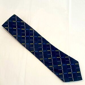 Izod Silk Navy and Green Tie